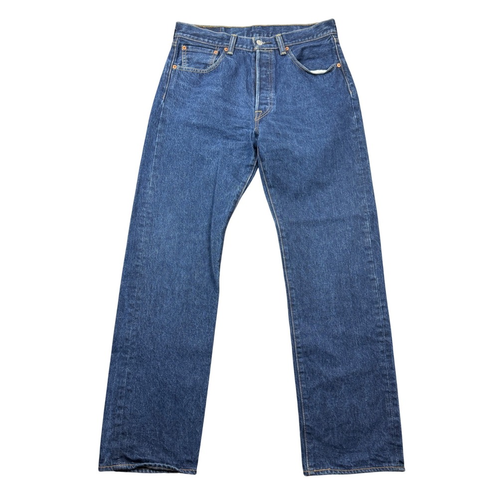Levis 501 Men 33x34 (31x31) Original Fit Straight Leg Blue Denim Button Fly Jean